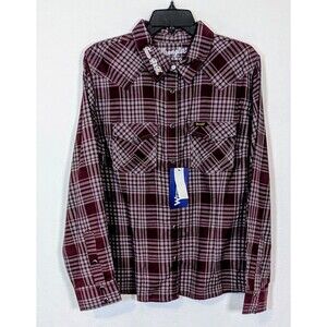 Wrangler Retro Premium Men’s Large Plaid Pearl Snap Shirt Texas A&M NWT